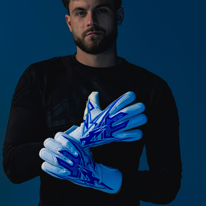 PWRL0324 Kaliaaer PWRLITE Negative Cobalt Goalkeeper Gloves White/Blue
