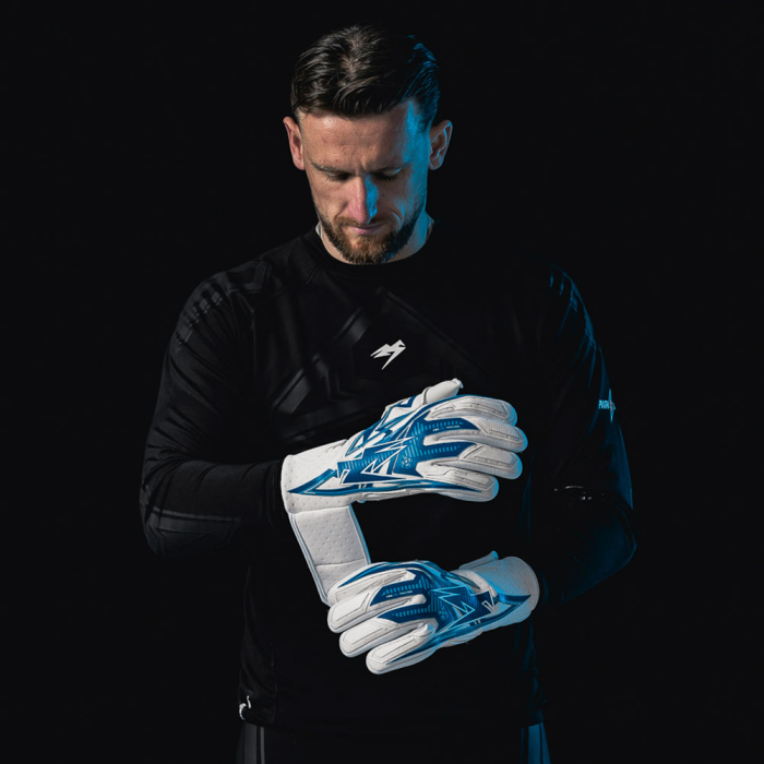 PWRL0324 Kaliaaer PWRLITE Negative Cobalt Goalkeeper Gloves White/Blue