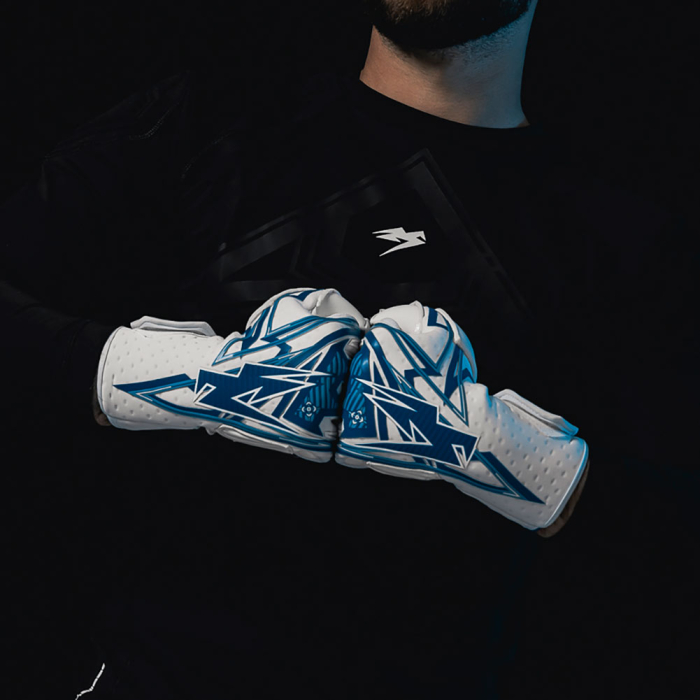 PWRL0324 Kaliaaer PWRLITE Negative Cobalt Goalkeeper Gloves White/Blue