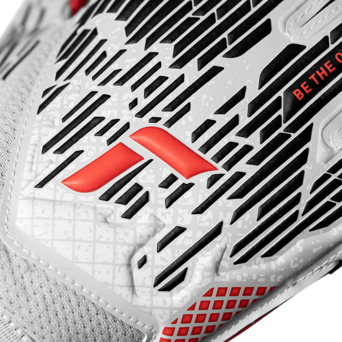  Reusch Attrakt Silver Hypermoon Goalkeeper Gloves Vapor Grey / Red