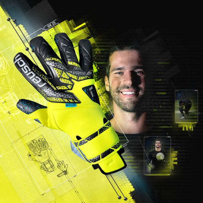 Reusch Attrakt Fusion Guardian Goalkeeper Gloves Safety Yellow/Black