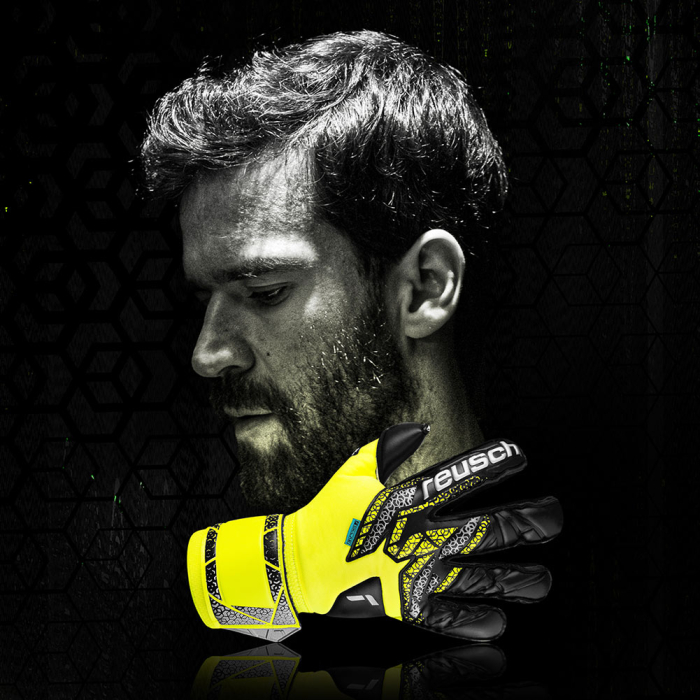 Reusch Attrakt Fusion Guardian Goalkeeper Gloves Safety Yellow/Black