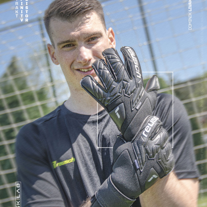 55707457700 Reusch Attrakt Infinity Resistor Goalkeeper Gloves Black