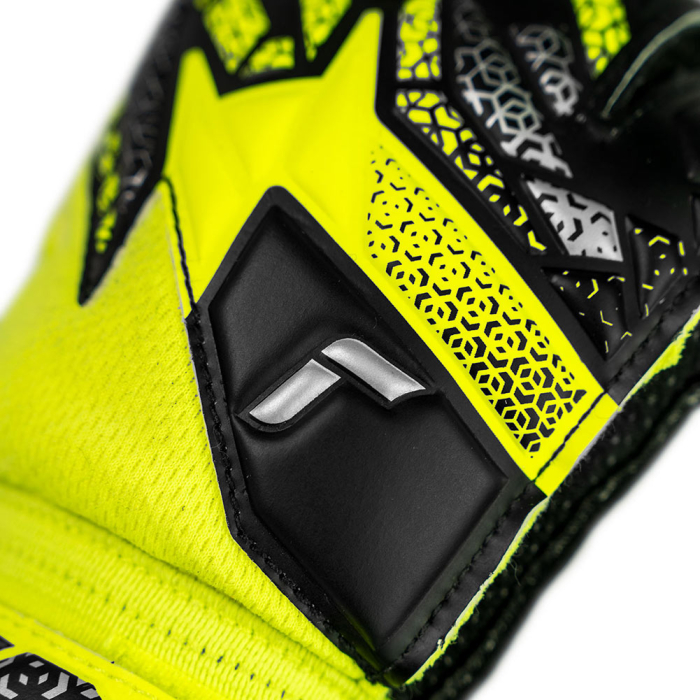 55722152025 Reusch Attrakt Silver Junior Goalkeeper Gloves Safety Yell