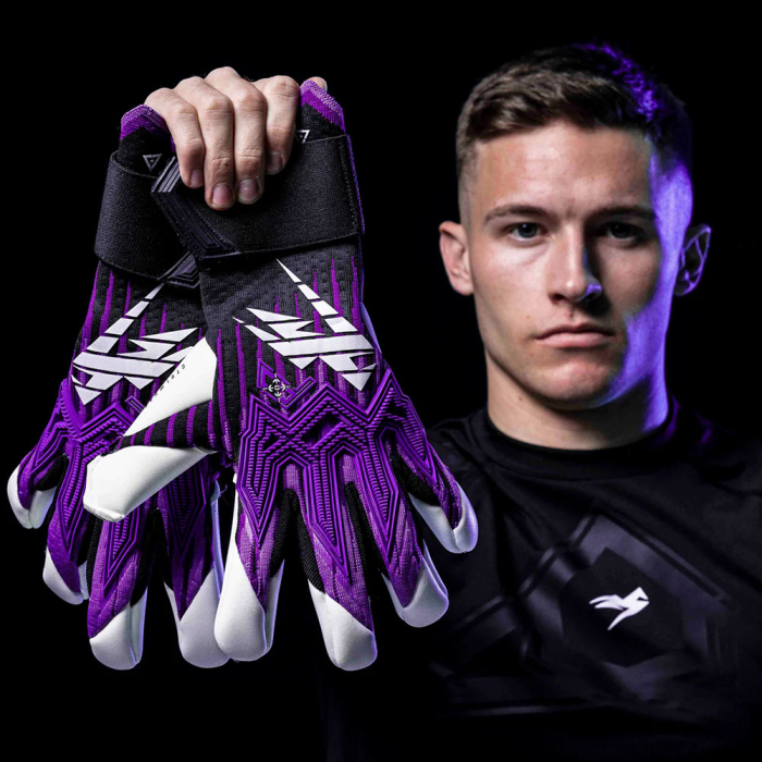 Kaliaaer RE:GEN PRO LT Goalkeeper Gloves Black/White/Purple