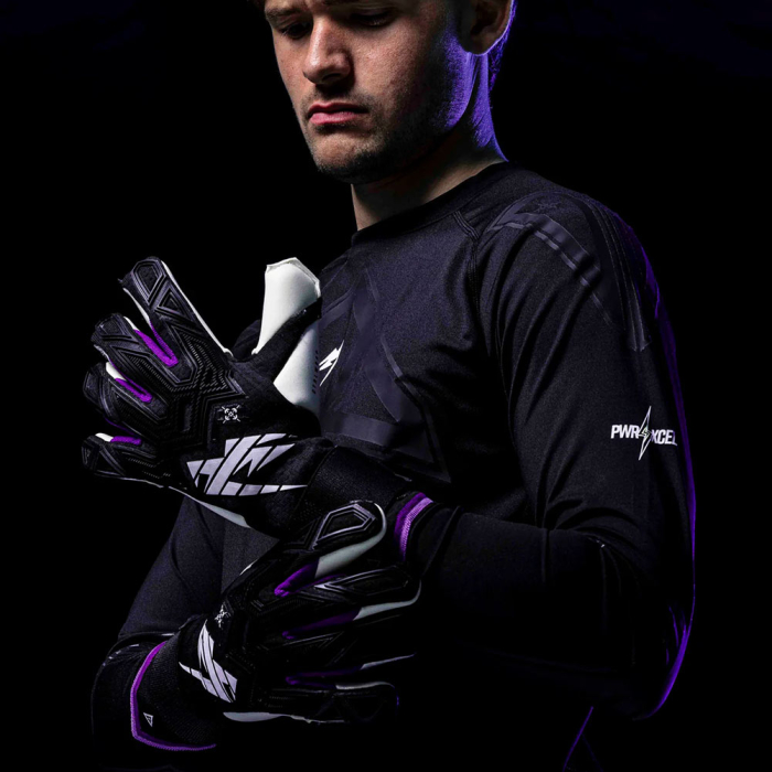 Kaliaaer RE:GEN PRO Junior Goalkeeper Gloves Black/White/Purple