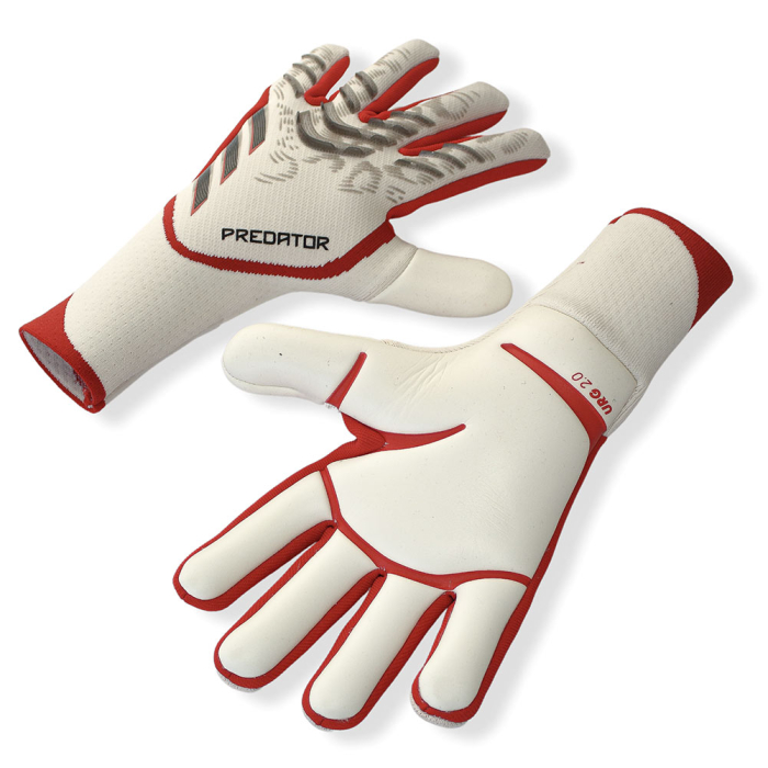 adidas Predator Pro 25 Junior Goalkeeper Gloves Off White / Ruby Red