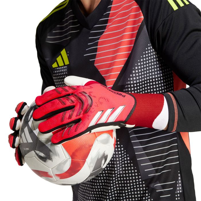 adidas Predator 25 Pro Promo Goalkeeper Gloves Lucid Red / Pure Ruby