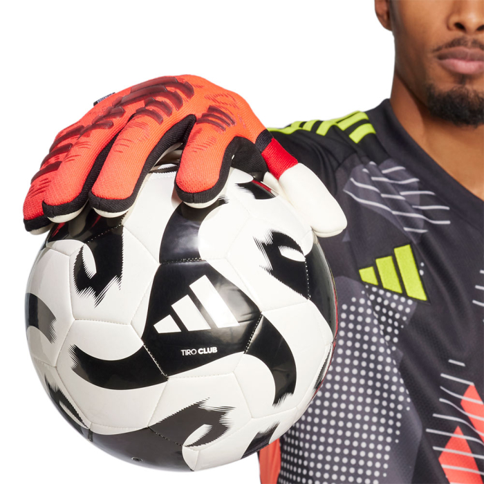 JH3804 adidas Predator 25 PRO Fingersave Goalkeeper Gloves red/black