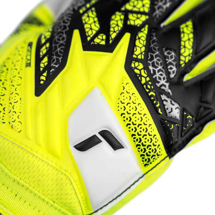 55728152014 Reusch Attrakt Grip Junior Goalkeeper Gloves Safety Yellow