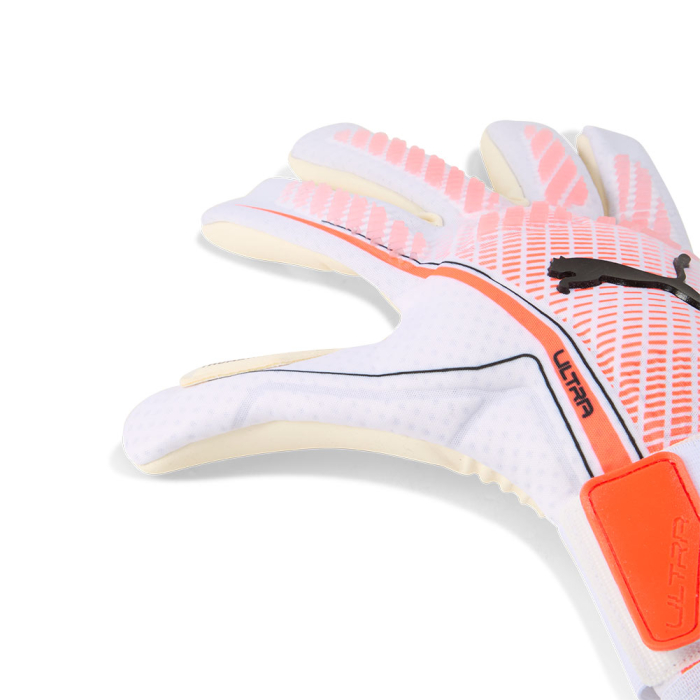 04194806 Puma ULTRA ULTIMATE Hybrid Goalkeeper Gloves White/Glowing Re