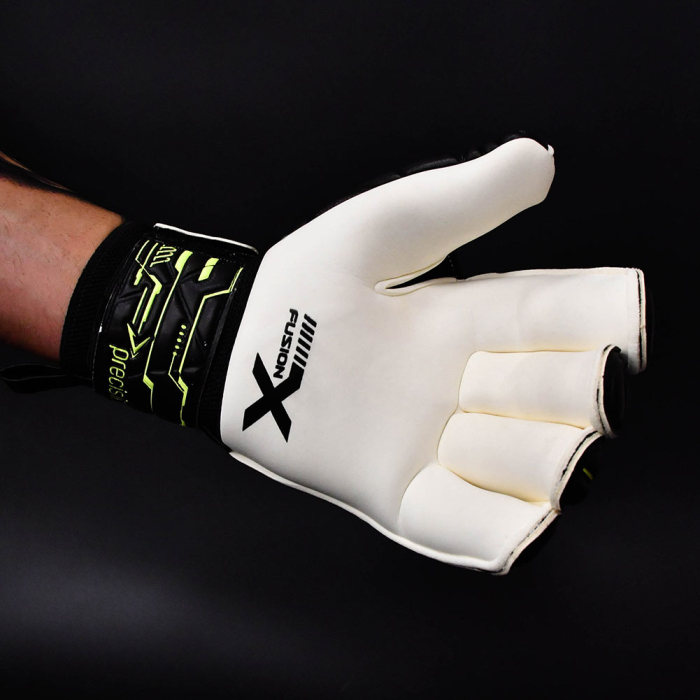 Precision Fusion X Pro Roll Finger Giga Junior Goalkeeper Gloves Black
