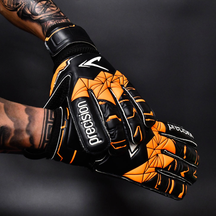 Precision Fusion X Roll Finger Protect Junior Goalkeeper Gloves black/