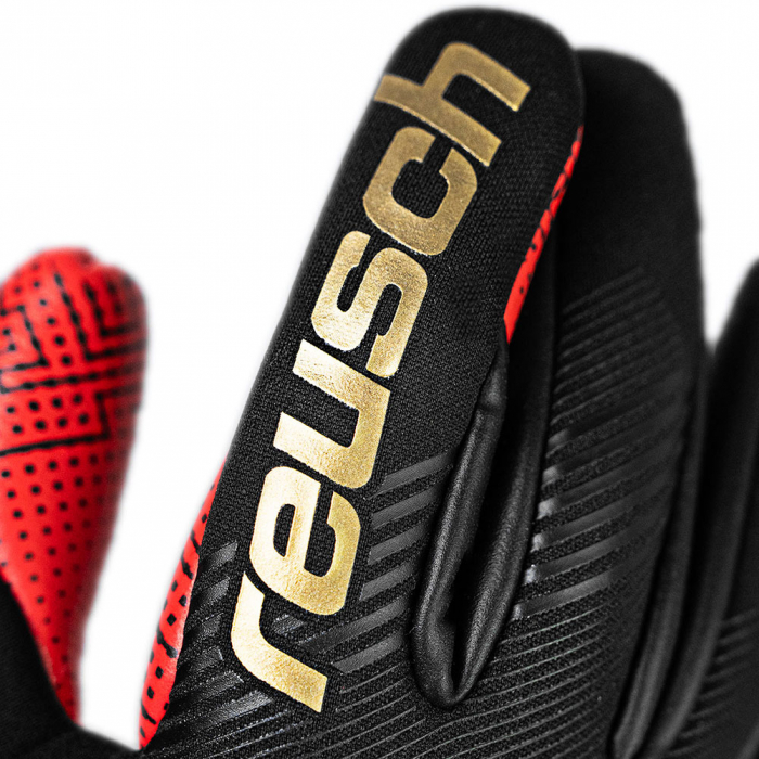 55709157075 Reusch Fastgrip Gold X GluePrint Goalkeeper Gloves Black/R