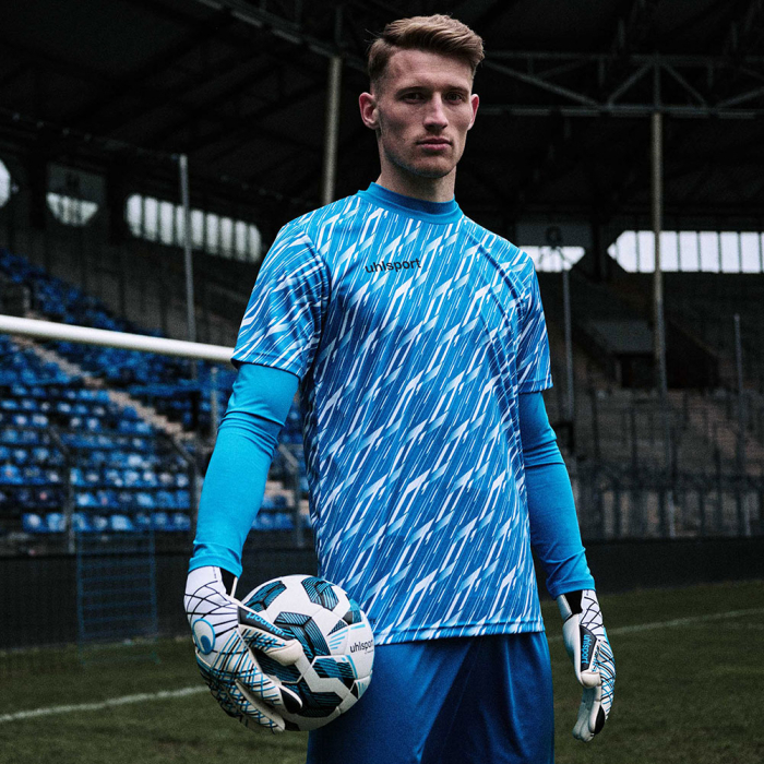 Uhlsport Absolutgrip Tight HN Junior Goalkeeper Gloves White/Black/Blu