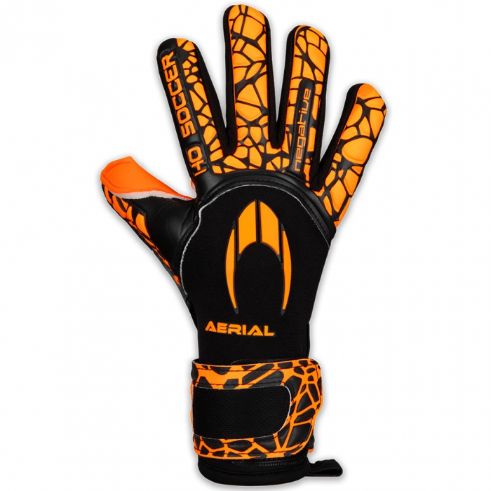 520465 HO Soccer Aerial III Negative Goalkeeper Gloves Orange