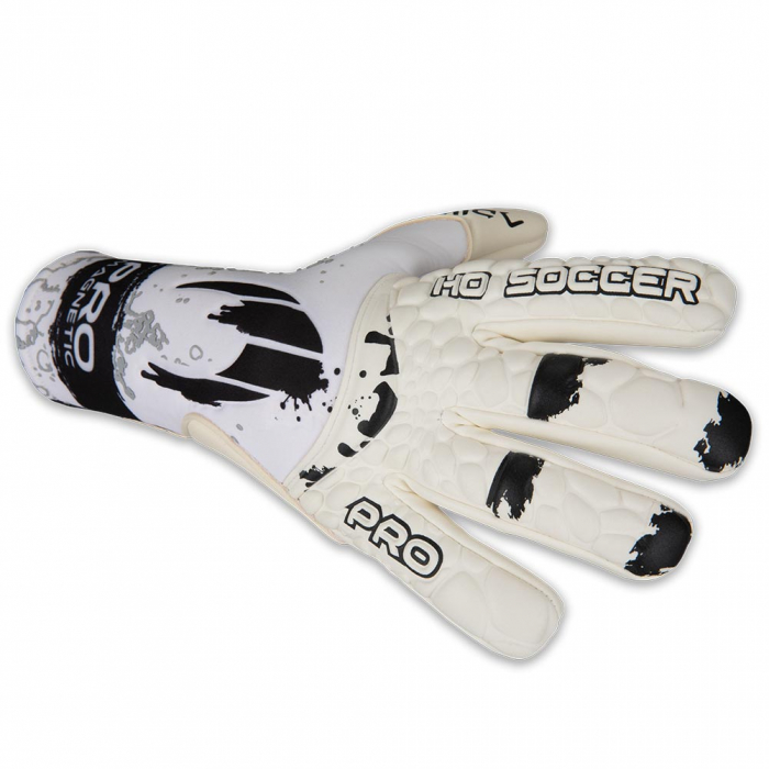 520450J HO Soccer Adikt Pro Magnetic Junior Goalkeeper Gloves white/bl