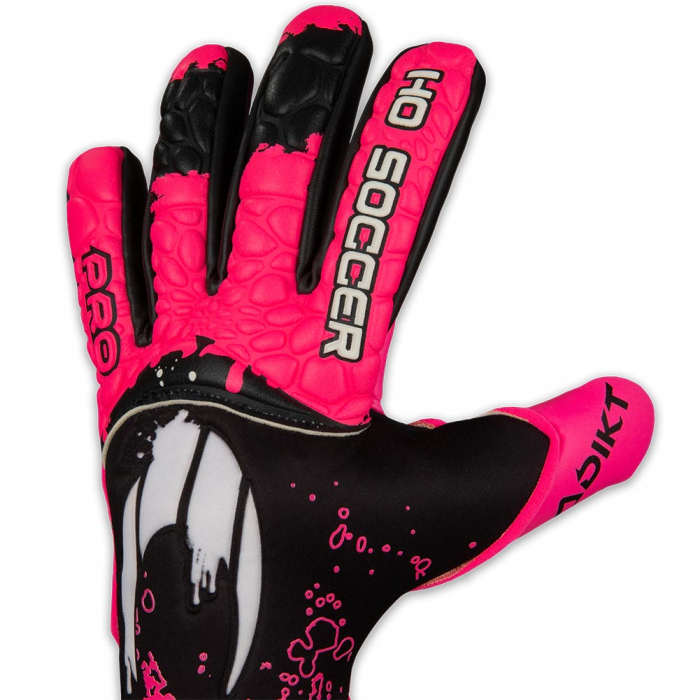 520453J HO Soccer Adikt Pro Junior Goalkeeper Gloves BLACK/PINK
