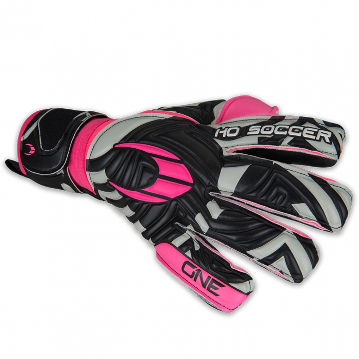 520462J HO Soccer One Negative Junior Goalkeeper Gloves BLACK/PINK