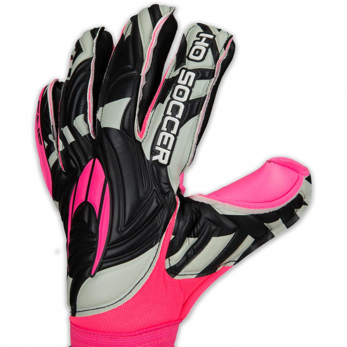 520462J HO Soccer One Negative Junior Goalkeeper Gloves BLACK/PINK