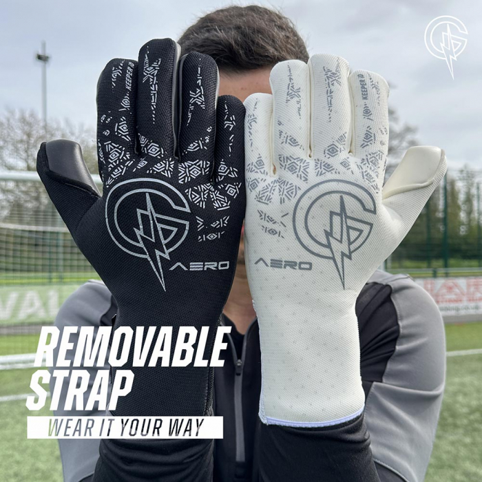 Keeper iD Goalproof Aero Lite Junior Kids Goalkeeper Gloves jet black 