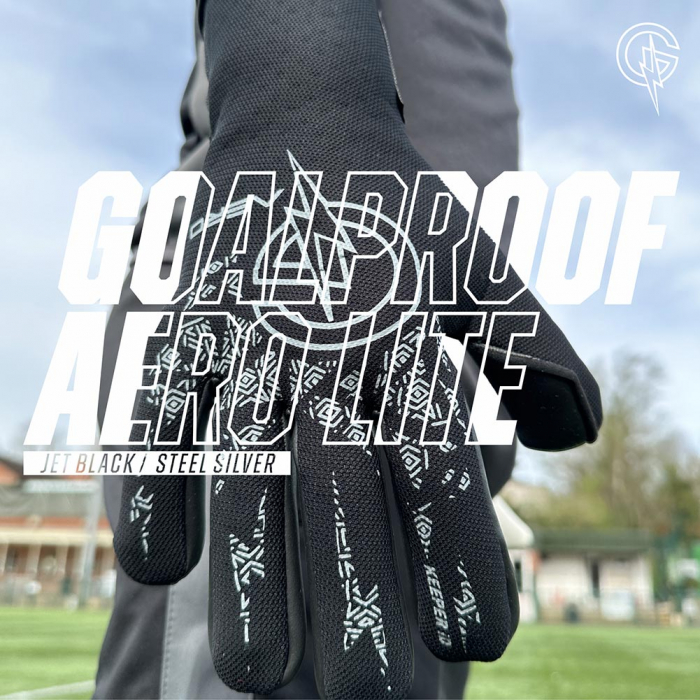 Keeper iD Goalproof Aero Lite Junior Kids Goalkeeper Gloves jet black 