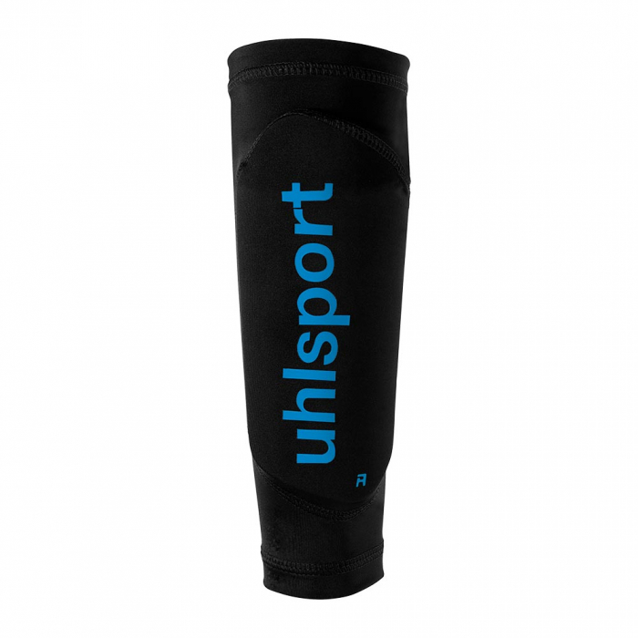 100681101 UHLSPORT Cybershield Shin Guards Black/Cyan