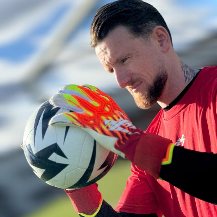 Kaliaaer RE:GEN Rapid Fire 3DXi Kids Goalkeeper Gloves Red/Yellow