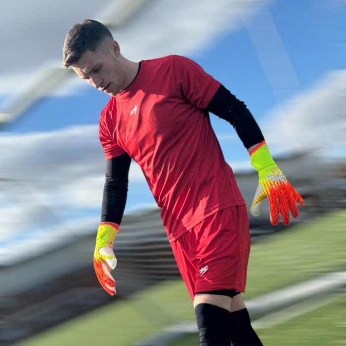 Kaliaaer RE:GEN Reverse Sekure Cut Junior Goalkeeper Gloves Red/Yellow