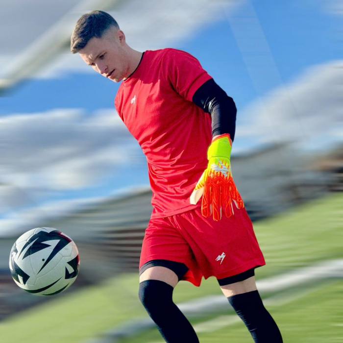 Kaliaaer RE:GEN Reverse Sekure Cut Junior Goalkeeper Gloves Red/Yellow