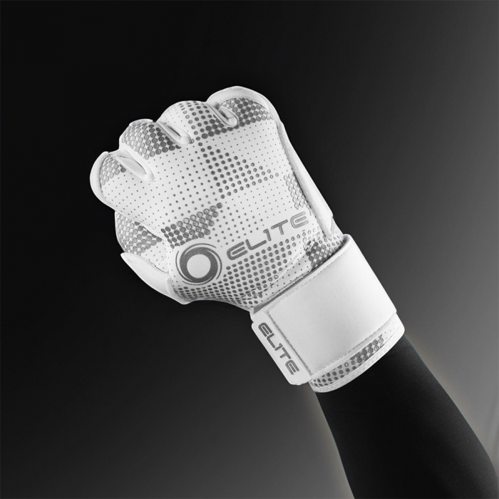 EL4NBJ Elite NOBRE Finger Support Junior Goalkeeper Gloves White