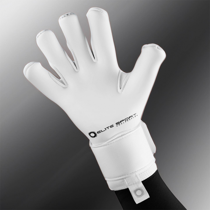 EL4NBJ Elite NOBRE Finger Support Junior Goalkeeper Gloves White