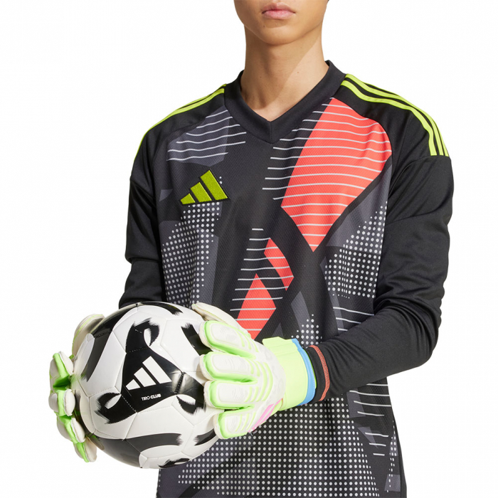 adidas Predator Match Fingersave Goalkeeper Gloves White / Lucid Lemon