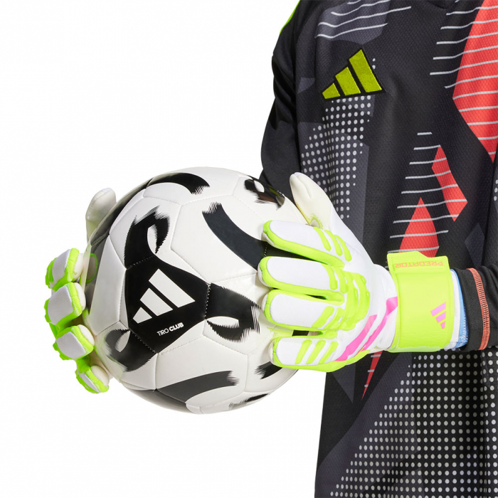 adidas Predator League Goalkeeper Gloves White / Lucid Lemon / Lucid P