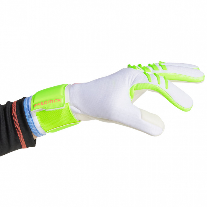 adidas Predator League Junior Goalkeeper Gloves White / Lucid Lemon / 