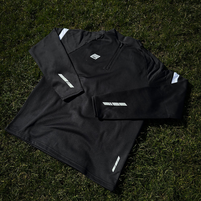 Keeper iD GoalProof Technical 1/4 Zip Top Junior (Black/White)