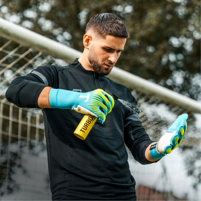 T1TAN Rebel 2.0 Sky Blue Junior Goalkeeper Gloves Sky Blue / Fluo Gree
