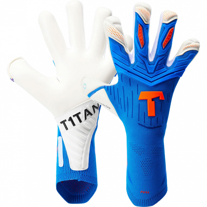T1TAN Alien Gravity Blue 2.0 Goalkeeper Gloves TITAN Blue / Orange