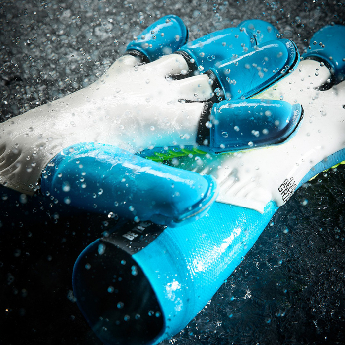 T1TAN Rebel 2.0 Sky Blue Goalkeeper Gloves Sky Blue / Fluo Green TITAN