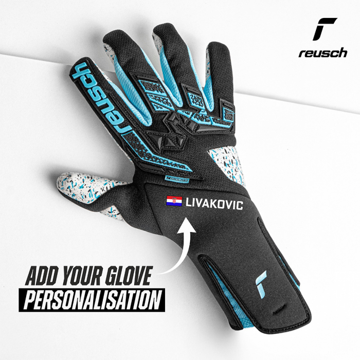 Reusch Attrakt Freegel Fusion Strapless Goalkeeper Gloves Black/Blue
