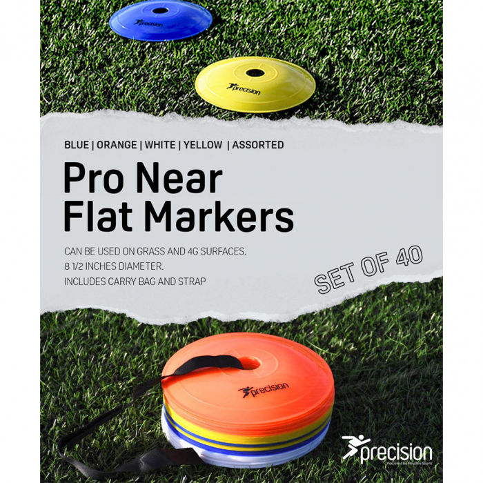 Precision Pro Flat Disc Markers (Set of 40) Assorted Colours