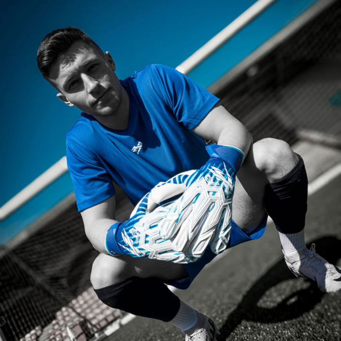 Kaliaaer RE:GEN Reverse Sekure Cut Goalkeeper Gloves White / Cobalt