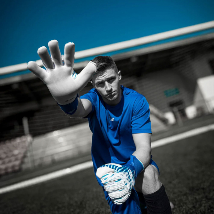 Kaliaaer RE:GEN Reverse Sekure Cut Goalkeeper Gloves White / Cobalt