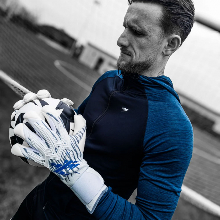 Kaliaaer RE:GEN Reverse Sekure Cut Goalkeeper Gloves White / Cobalt