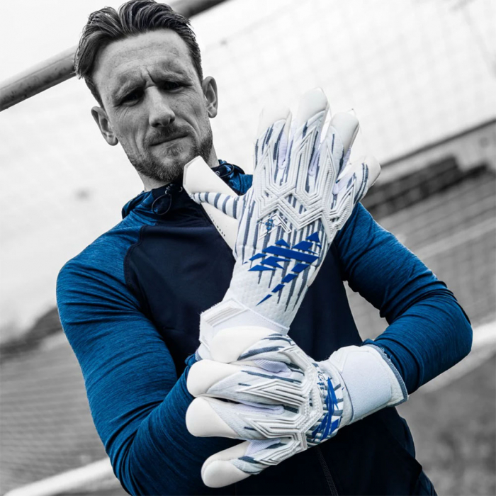 Kaliaaer RE:GEN Reverse Sekure Cut Goalkeeper Gloves White / Cobalt