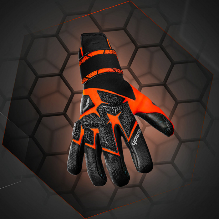 Reusch Attrakt Fusion Carbon 3D Goalkeeper Gloves black/shock orange