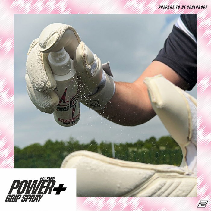 Goalproof Power+ Plus Grip Goalkeeper Grip Spray White/Pink