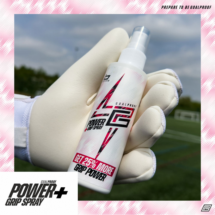 Goalproof Power+ Plus Grip Goalkeeper Grip Spray White/Pink