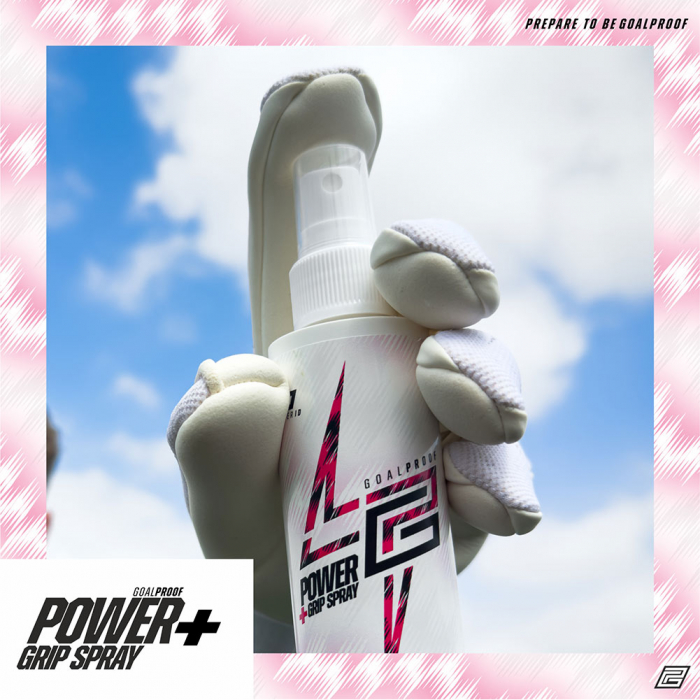 Goalproof Power+ Plus Grip Goalkeeper Grip Spray White/Pink