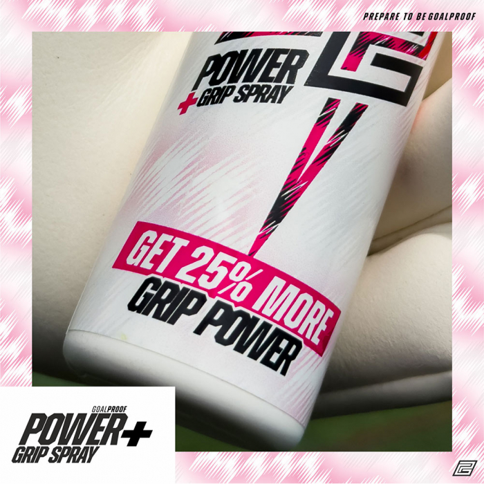Goalproof Power+ Plus Grip Goalkeeper Grip Spray White/Pink